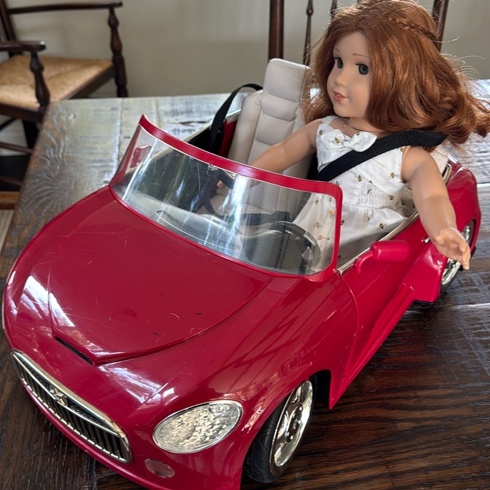 American Girl Doll Red Sports Car and bonus Blair doll. Some wear but works well